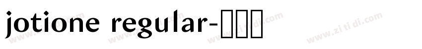 jotione regular字体转换